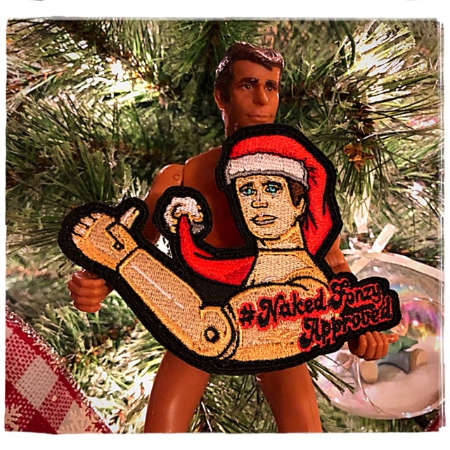 Naked Fonzy Christmas Patch